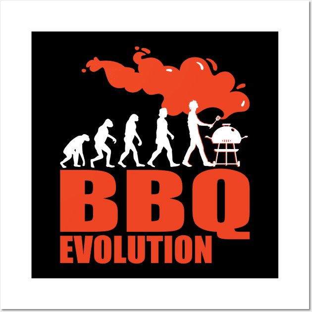 BBQ Barbecue Evolution Funny Grill Wall Art by JTYDesigns